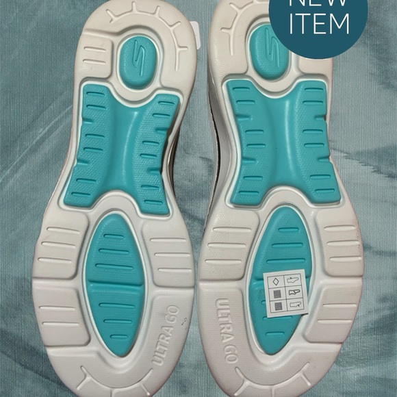 Skechers Go Walk Arch Fit Unify Womens Sz 7.5 Walking Shoes Sneakers Blk Aqua - Picture 4 of 4
